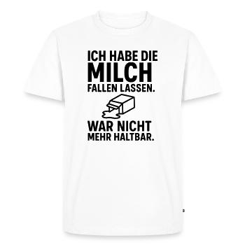 Milk dropping shelf life - Men's Premium Organic T-Shirt - white - Front - Nico (187cm)