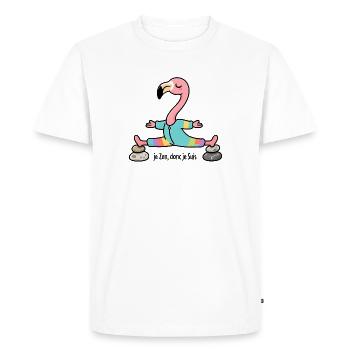 Yoga I Zen therefore I am - Men's Premium Organic T-Shirt - white - Front - Nico (187cm)