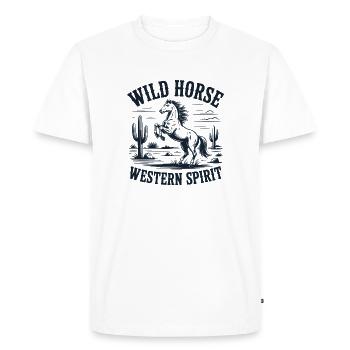Vintage Western Spirit - T-shirt Premium bio Homme - blanc - Devant - Nico (187cm)