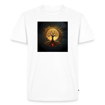 Arbre de la Lune du Cercle d’Or - T-shirt Premium bio Homme - blanc - Devant - Nico (187cm)