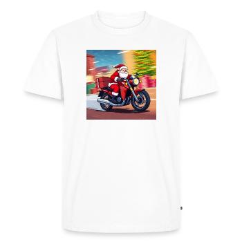Santa's Fastest Reindeer - Men's Premium Organic T-Shirt - white - Front - Nico (187cm)
