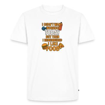Graphique humoristique de fitness foodie - T-shirt Premium bio Homme - blanc - Devant - Nico (187cm)