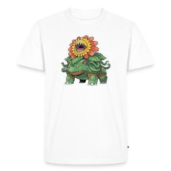 Sunflower Monster Beast - Men's Premium Organic T-Shirt - white - Front - Nico (187cm)