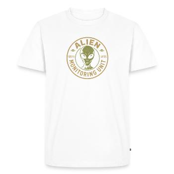 Unité de surveillance extraterrestre : mythe amusant - T-shirt Premium bio Homme - blanc - Devant - Nico (187cm)