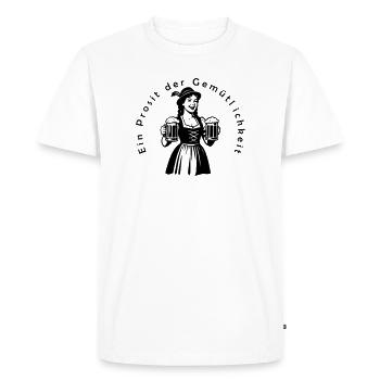 Ein Prosit der Gemütlichkeit - T-shirt Premium bio Homme - blanc - Devant - Nico (187cm)