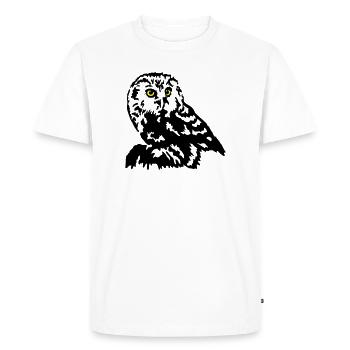 Petite chouette chouette - T-shirt Premium bio Homme - blanc - Devant - Nico (187cm)