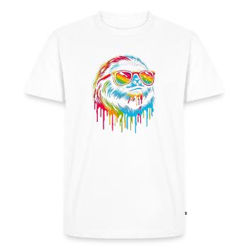 Paresseux Paresseux Art Paresseux Fan Paresseux - T-shirt Premium bio Homme - blanc - Devant - Nico (187cm)