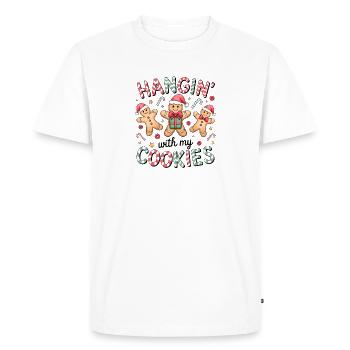 Hangin' Cookies Christmas Trio - Men's Premium Organic T-Shirt - white - Front - Nico (187cm)