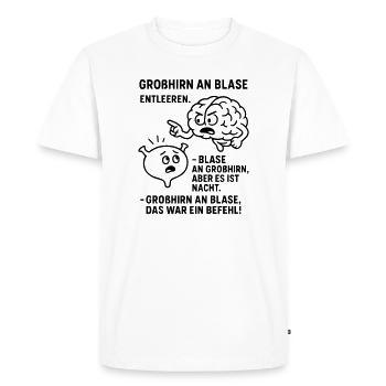 bladder nocturnal urination nocturia urologist joke - Men's Premium Organic T-Shirt - white - Front - Nico (187cm)