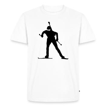 biathlon - T-shirt Premium bio Homme - blanc - Devant - Nico (187cm)