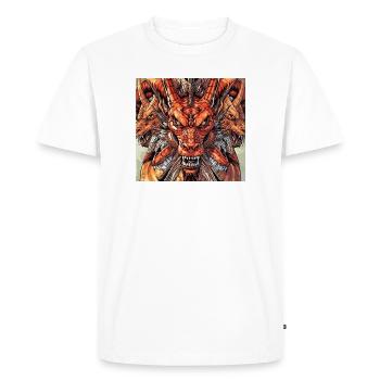 Critique du Dragon à Trois Têtes - T-shirt Premium bio Homme - blanc - Devant - Nico (187cm)