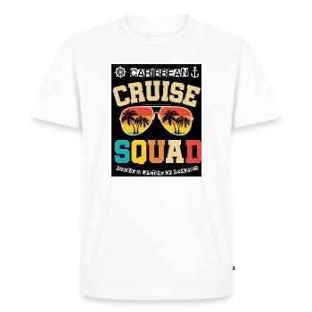 Équipe de croisière dans les Caraïbes - T-shirt Premium bio Homme - blanc - Devant - Nico (187cm)
