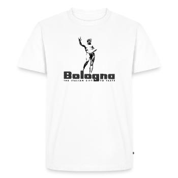 Bologne au goût - T-shirt Premium bio Homme - blanc - Devant - Nico (187cm)