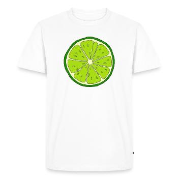 Lime Costume, Matching Halloween Costume - Men's Premium Organic T-Shirt - white - Front - Nico (187cm)