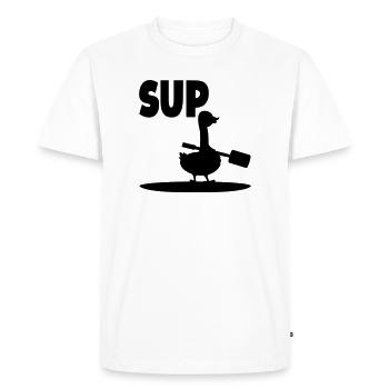 SUP Goose Water Sports Paddling - Men's Premium Organic T-Shirt - white - Front - Nico (187cm)