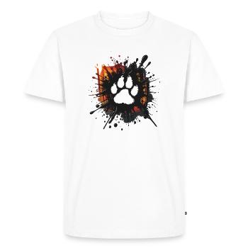 Animal paw print artwork explosion - Men's Premium Organic T-Shirt - white - Front - Nico (187cm)