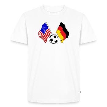 Football Allemagne vs États-Unis - T-shirt Premium bio Homme - blanc - Devant - Nico (187cm)