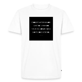 Chien du Monde - T-shirt Premium bio Homme - blanc - Devant - Nico (187cm)