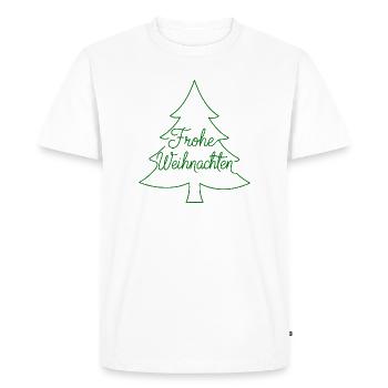 Joyeux Noël Sapin de Noël Moderne - T-shirt Premium bio Homme - blanc - Devant - Nico (187cm)