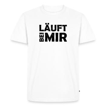 Il court avec moi - Belle expression - Course - T-shirt Premium bio Homme - blanc - Devant - Nico (187cm)