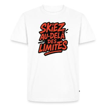 Ski beyond the limits! - Men's Premium Organic T-Shirt - white - Front - Nico (187cm)