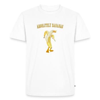 Absolument Bananes Bananes Drôles de Banane Oie - T-shirt Premium bio Homme - blanc - Devant - Nico (187cm)