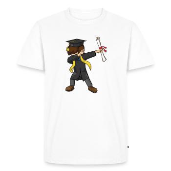 Promotion 2026 des diplômés des diplômés de Dabbing - T-shirt Premium bio Homme - blanc - Devant - Nico (187cm)