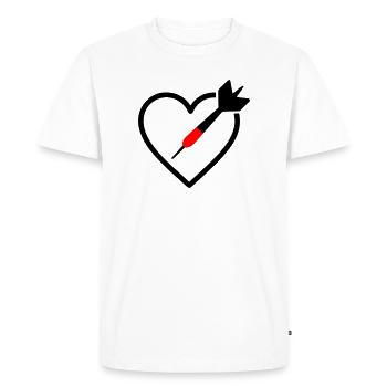 Heart Darts – Passion Precision - Men's Premium Organic T-Shirt - white - Front - Nico (187cm)