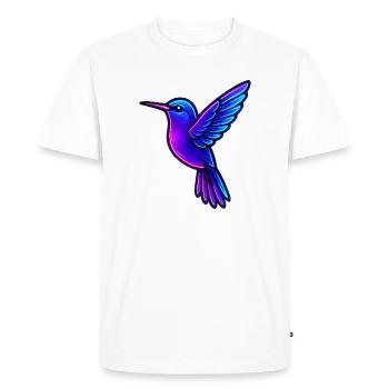 Colibri néon - T-shirt Premium bio Homme - blanc - Devant - Nico (187cm)