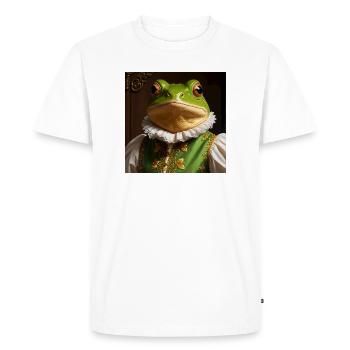 La Grenouille de la Renaissance – Royal Amphibiens - T-shirt Premium bio Homme - blanc - Devant - Nico (187cm)