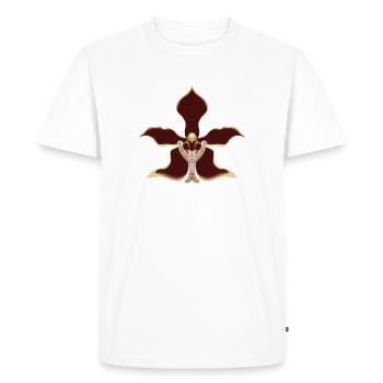 Orchid Flower - Men's Premium Organic T-Shirt - white - Front - Nico (187cm)