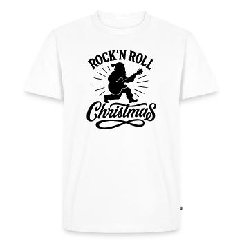 Noël à Noël weihnachten rock’n roll Santa - T-shirt Premium bio Homme - blanc - Devant - Nico (187cm)
