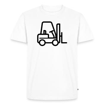 Chariot élévateur - T-shirt Premium bio Homme - blanc - Devant - Nico (187cm)