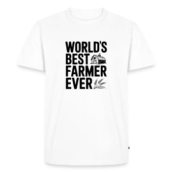 Le meilleur fermier du monde - T-shirt Premium bio Homme - blanc - Devant - Nico (187cm)