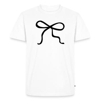 Bow Hand Painted - Men's Premium Organic T-Shirt - white - Front - Nico (187cm)