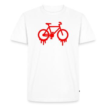 Graffiti de vélo dégoulinant - T-shirt Premium bio Homme - blanc - Devant - Nico (187cm)
