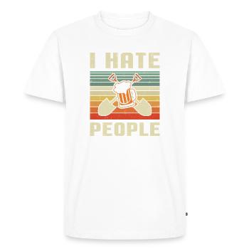 Jardinier jardinier Plantes horticoles en train de les jardiner - T-shirt Premium bio Homme - blanc - Devant - Nico (187cm)