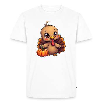 Bébé dinde de Thanksgiving - T-shirt Premium bio Homme - blanc - Devant - Nico (187cm)