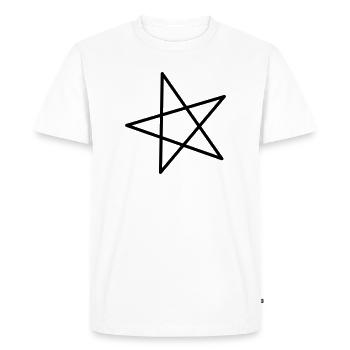 Étoile - T-shirt Premium bio Homme - blanc - Devant - Nico (187cm)