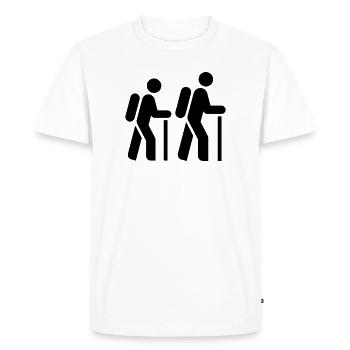 Hiker, Pilgrim, Tourist, Pilgrimage Route - Men's Premium Organic T-Shirt - white - Front - Nico (187cm)