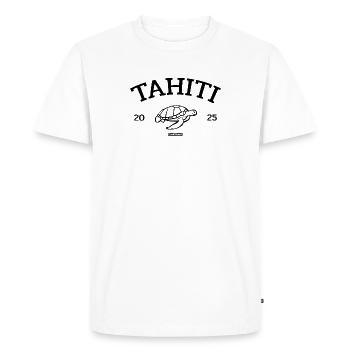 Tahiti - Tortue - Polynésie française - Schildkröte - T-shirt Premium bio Homme - blanc - Devant - Nico (187cm)