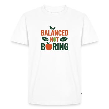 Balanced Not Boring Dietitian Professional  - Men's Premium Organic T-Shirt - white - Front - Nico (187cm)