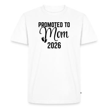 Promue Maman 2026 – Nouvelle Maman 2026 Design - T-shirt Premium bio Homme - blanc - Devant - Nico (187cm)