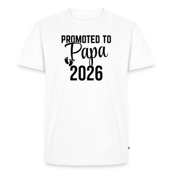 Promoted to Dad 2026 – Father-to-be Design - Men's Premium Organic T-Shirt - white - Front - Nico (187cm)