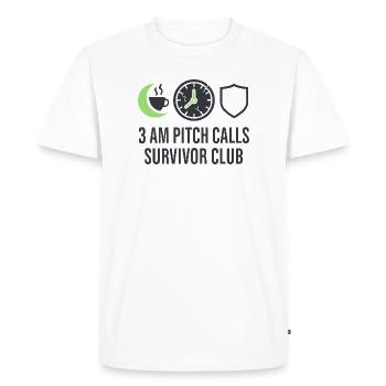Fondateur de startup Survivant à l’épuisement professionnel : se rétablit - T-shirt Premium bio Homme - blanc - Devant - Nico (187cm)