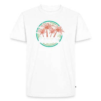 Vacances Caraïbes - T-shirt Premium bio Homme - blanc - Devant - Nico (187cm)