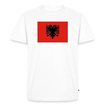 Conception du drapeau de l’aigle albanais - T-shirt Premium bio Homme - blanc - Devant - Nico (187cm)