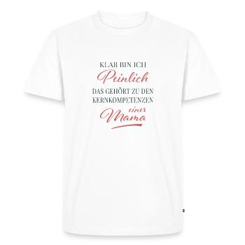 Core Competence: Embarrassing Mom - Men's Premium Organic T-Shirt - white - Front - Nico (187cm)