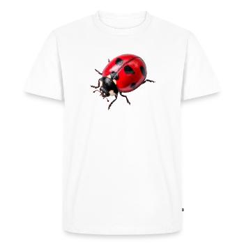 Les coccinelles sont aussi appelées coccinelles - T-shirt Premium bio Homme - blanc - Devant - Nico (187cm)