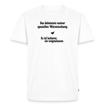 Mélange d’épices spécial - T-shirt Premium bio Homme - blanc - Devant - Nico (187cm)